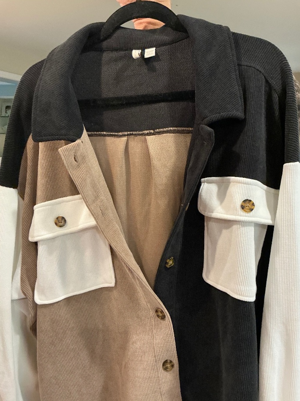 Cato Colorblock Corduroy Shacket (shirt-jacket)